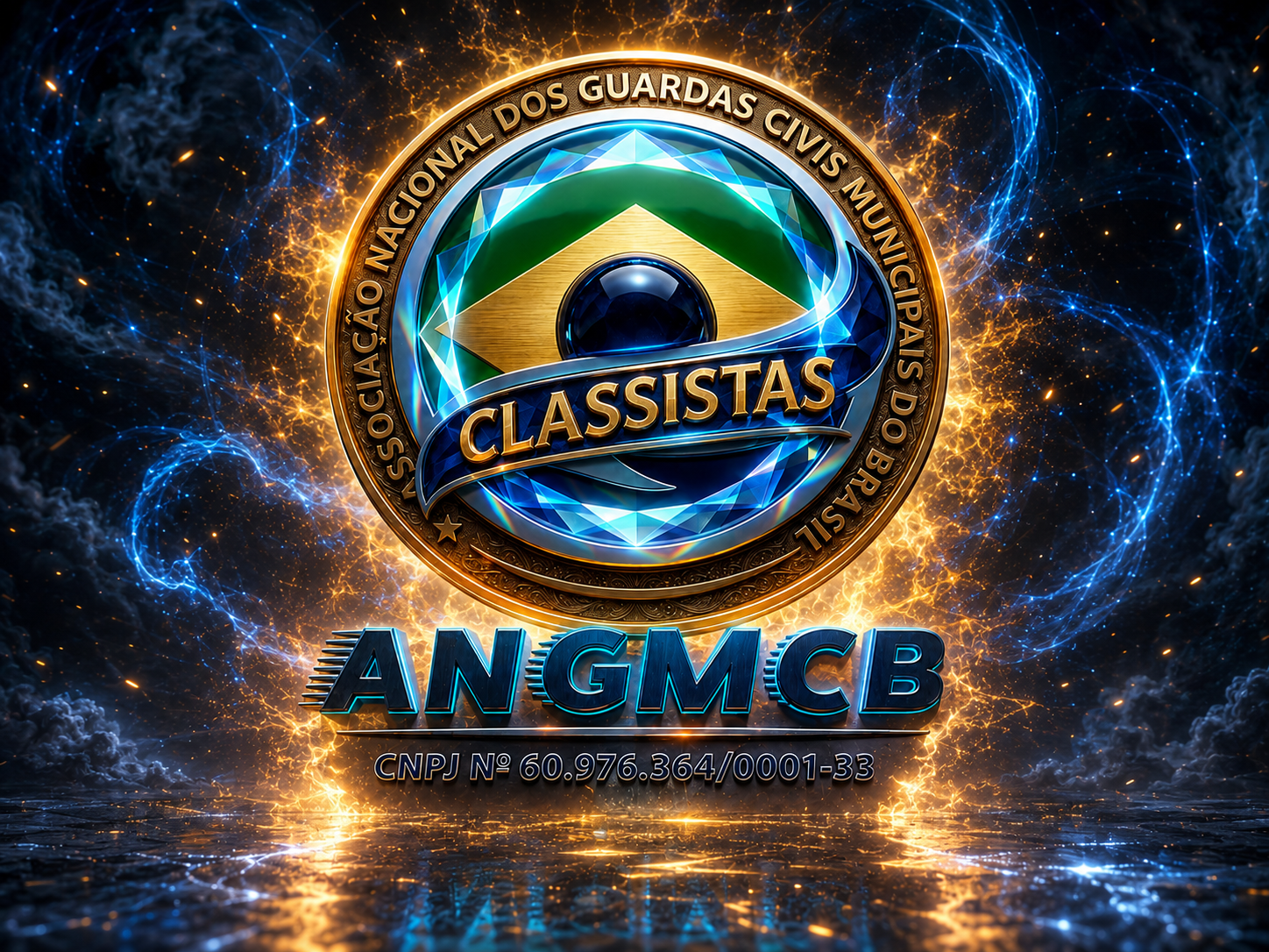 Logomarca oficial da Associação Nacional dos Guardas Civis Municipais Classistas do Brasil — ANGMCB.